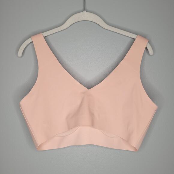 HoneyLove V Neck Bra Women's Size 1X Beige‎ Tan Wireless Seamless Smoothing Soft - Picture 4 of 9